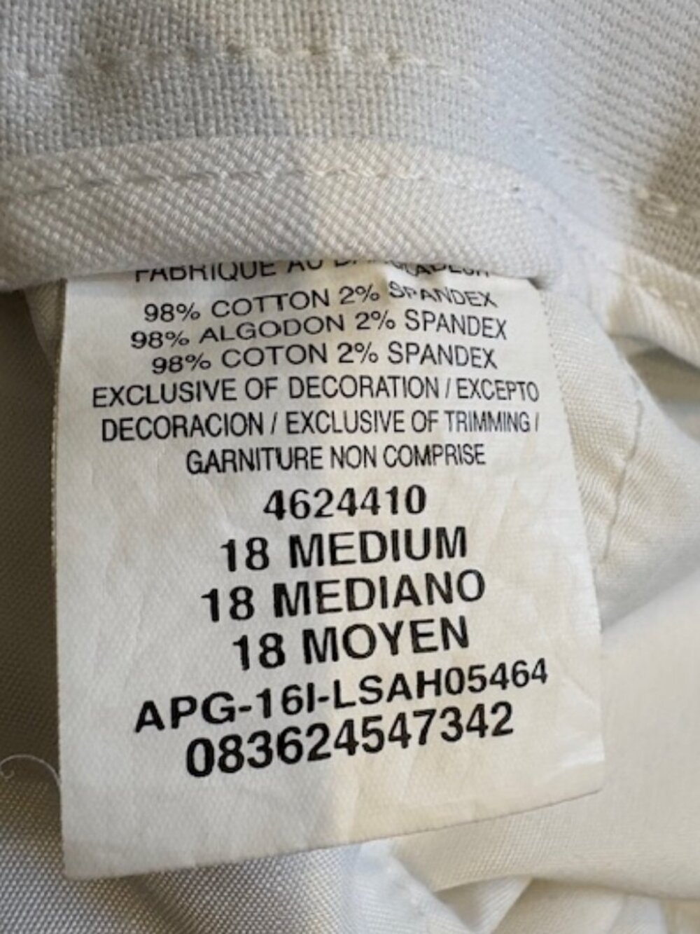 Women’s Lee Total Freedom White Classic Utility Bermudas Shorts size 18 Medium - Picture 3 of 5